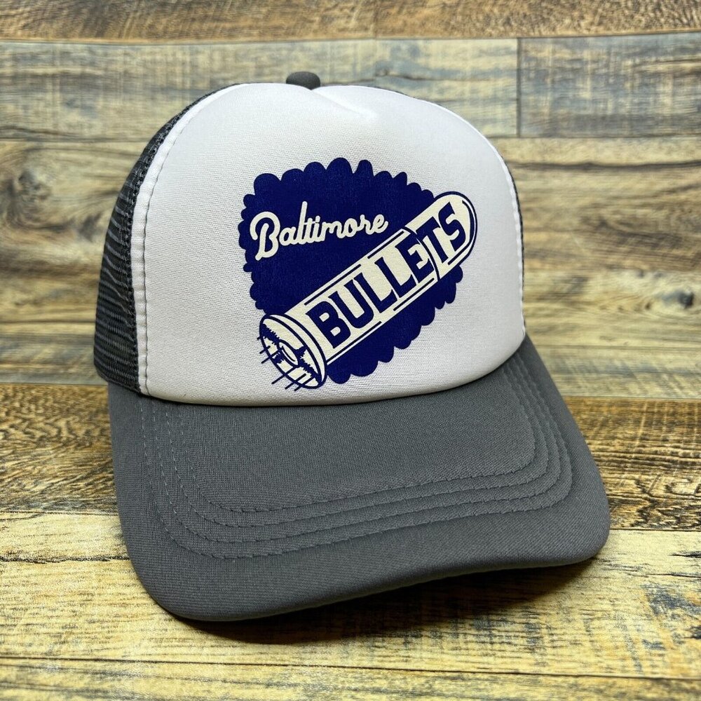 Defunct Baltimore Bullets Unisex Trucker Hat Gray Snapback Basketball Cap